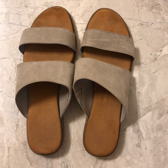 Franco Sarto Shoes - Franco Sarto tan slide sandals. Size 11.
